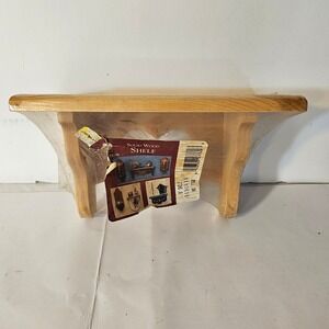 Solid Wood Floating Wall Shelf 9 Inch Heart Cut Out Natural Finish No 7760 NEW